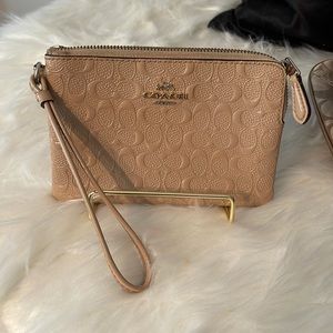 EUC Coach C Embossed Wristlet